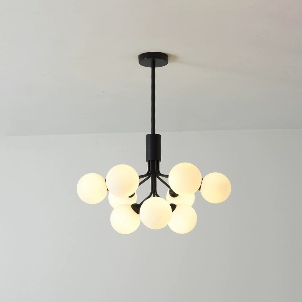 Valentina | Modern Chandelier Light with LED Technology & Unique Sputnik Design | Elegant Black or Gold Finish for Any Room