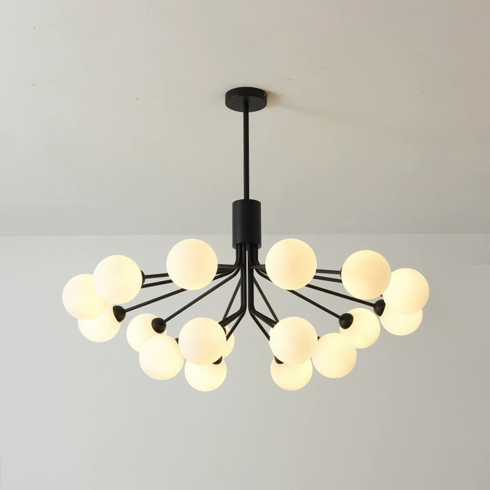 Valentina | Modern Chandelier Light with LED Technology & Unique Sputnik Design | Elegant Black or Gold Finish for Any Room