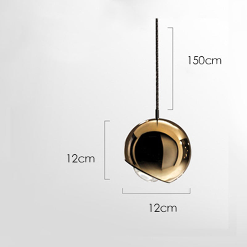 Valentina Spherical Metal & Acrylic Pendant Light | Dia12/15cm | Gold or Silver