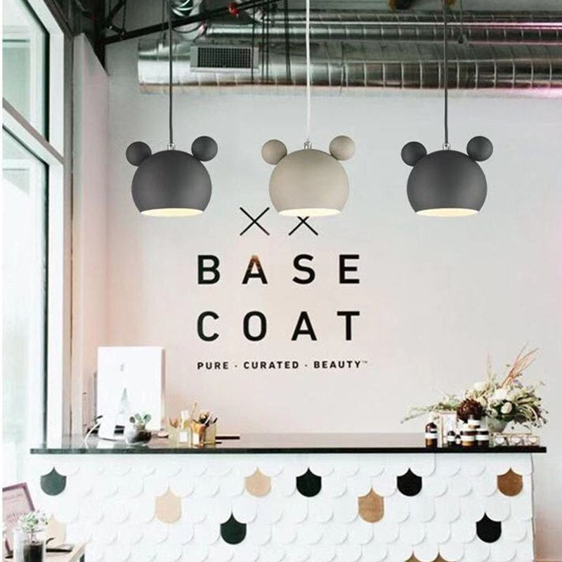 Valentina Mouse Head Metal Pendant Light | Adjustable Height | 5 Colours