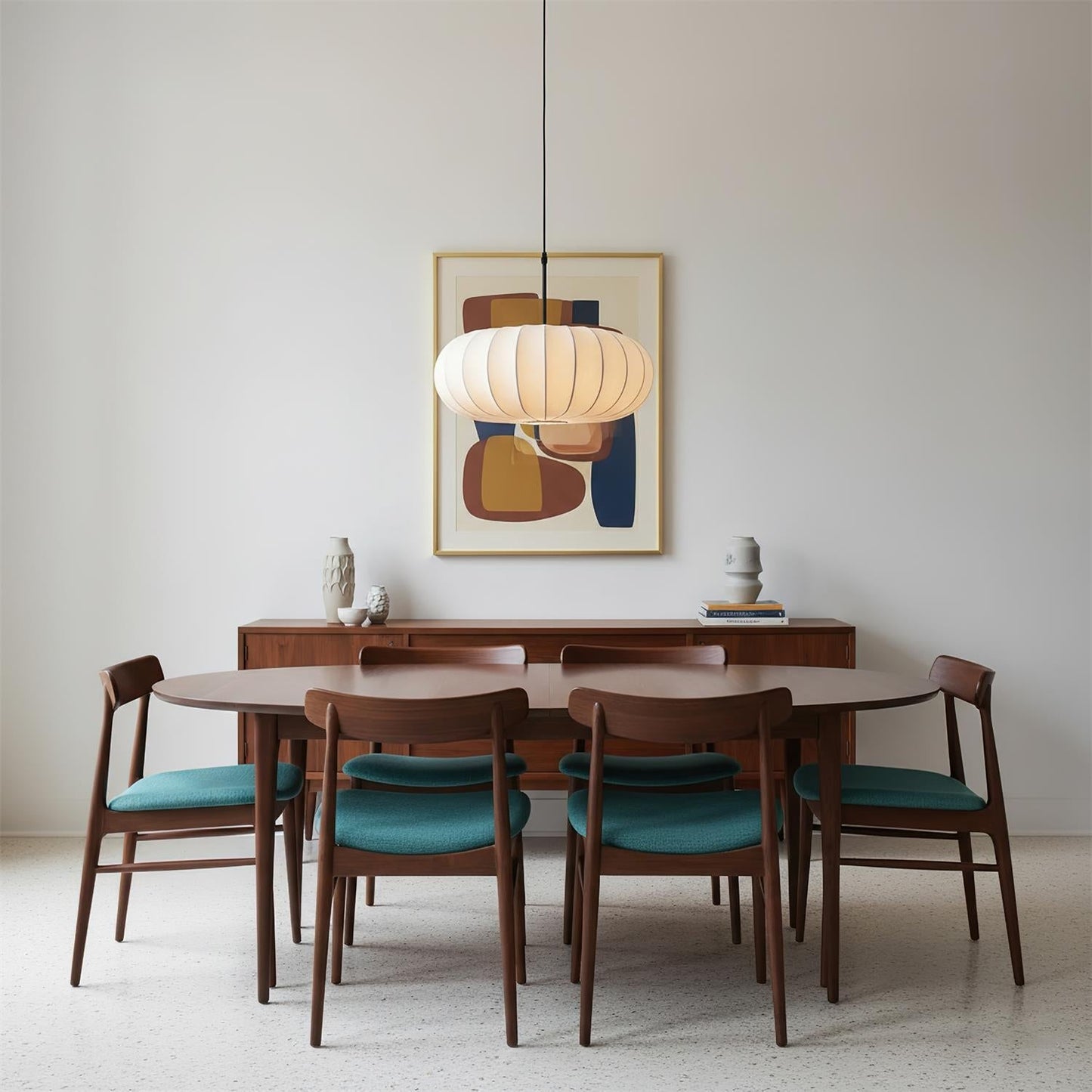 Verona | Pendant Lamp with Layered Fabric Shade | Adjustable Height for Soft Ambient Lighting 8