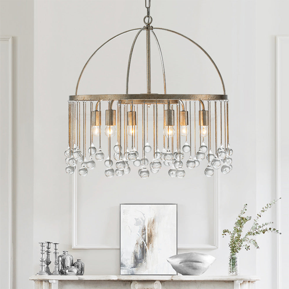 6-Light Vintage Luxe Crystal Chandelier