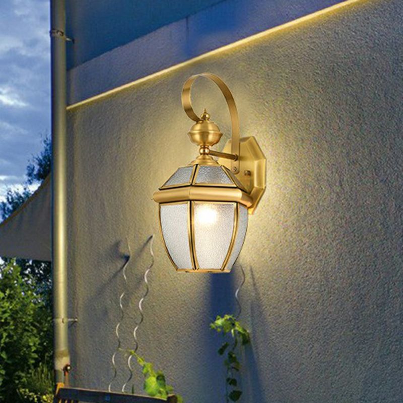 Vintage Lantern | Outdoor Wall Lamp with Elegant Gold Finish | Durable Metal for Stylish Illumination 5