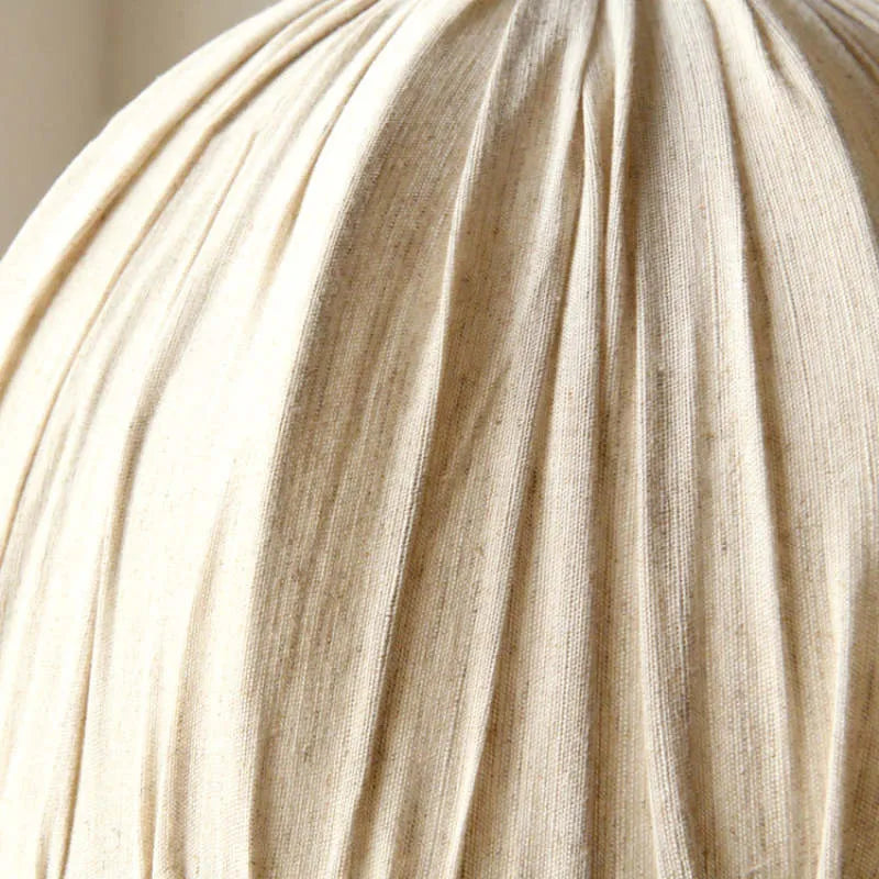 Vintage Pendant Light with Luxurious Beige Fabric Shade | Elegant Illumination for Living Spaces 7