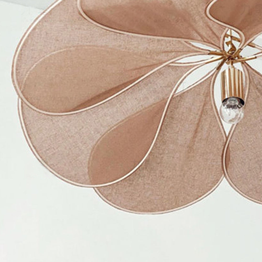 Ritta Vintage Rustic Fabric Pendant Light | Dia50/60cm | White/Brown