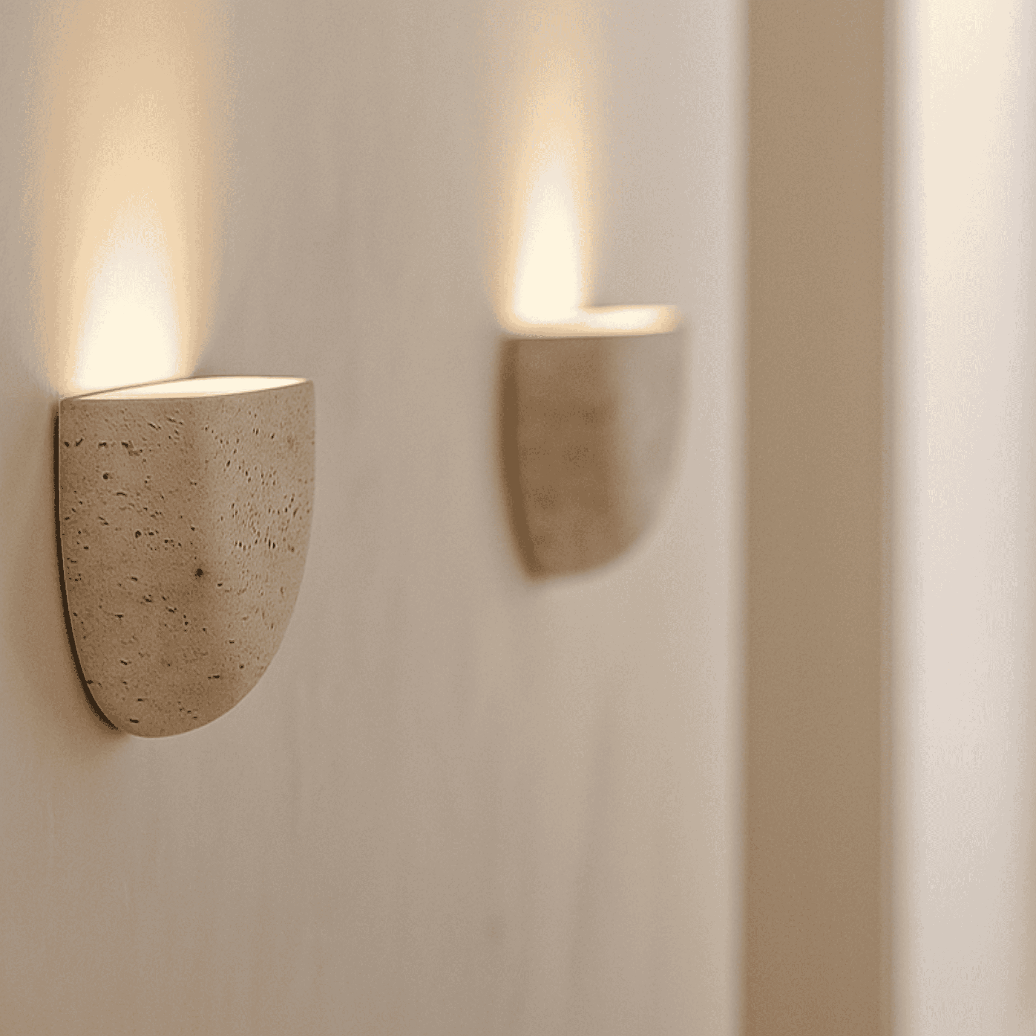 Lumo Wabi Sabi Travertine Wall Lamp