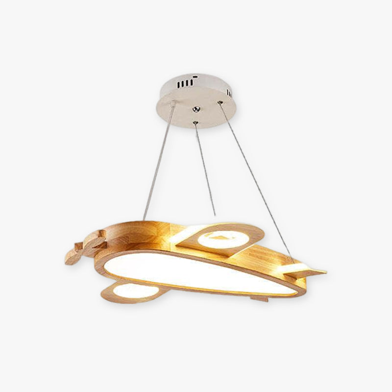 Airplane Wood Acrylic Pendant Light | Kids Room