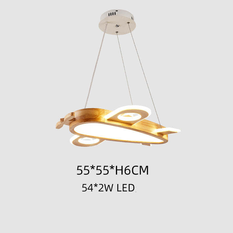 Airplane Wood Acrylic Pendant Light | Kids Room
