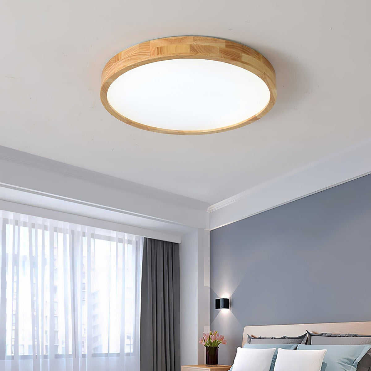 Muto Wooden Geometric Ceiling Light