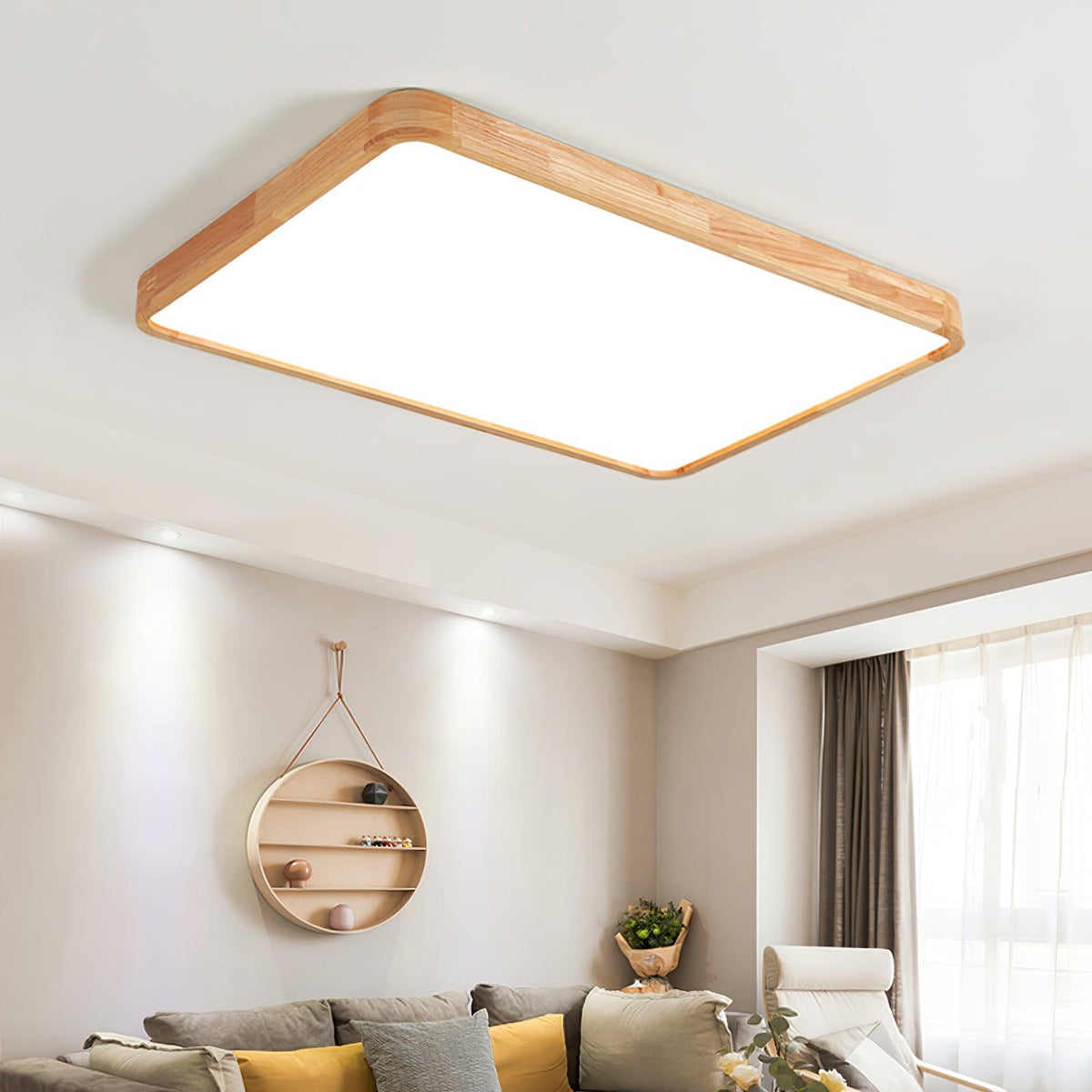 Muto Wooden Geometric Ceiling Light