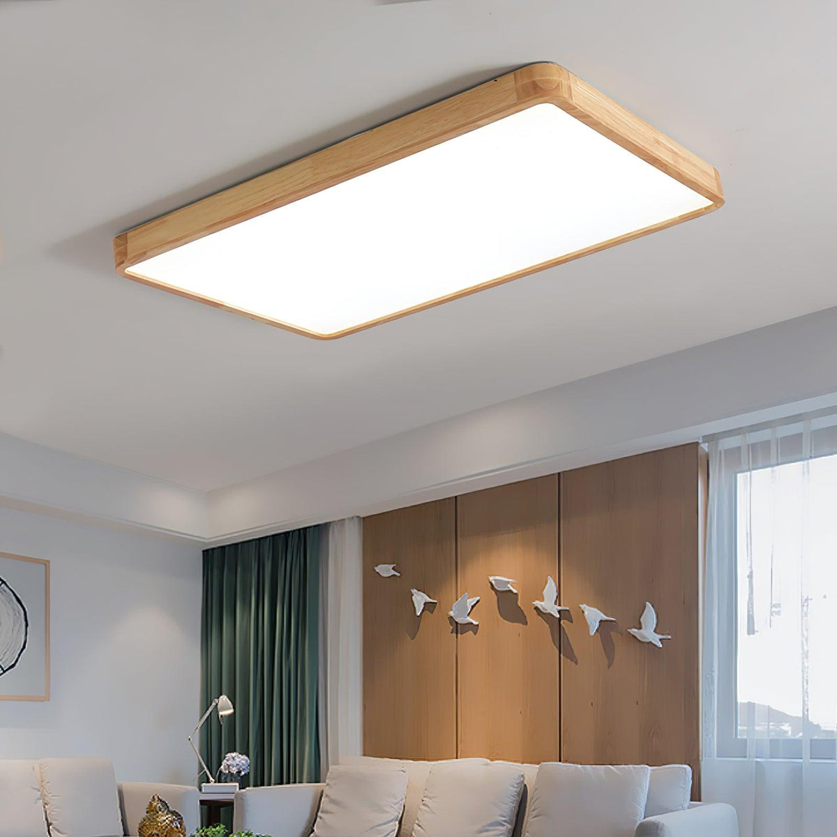 Muto Wooden Geometric Ceiling Light detail