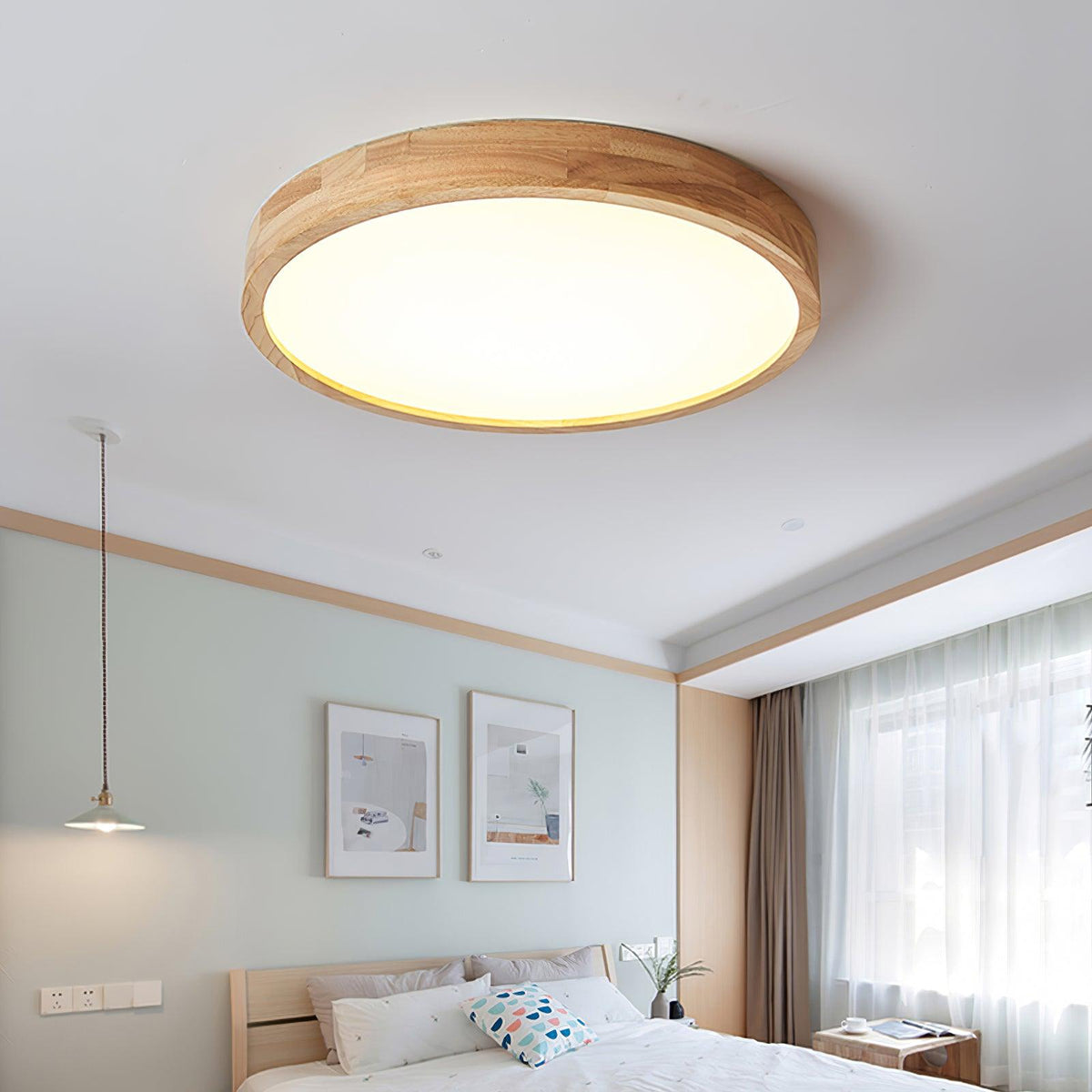 Muto Wooden Geometric Ceiling Light