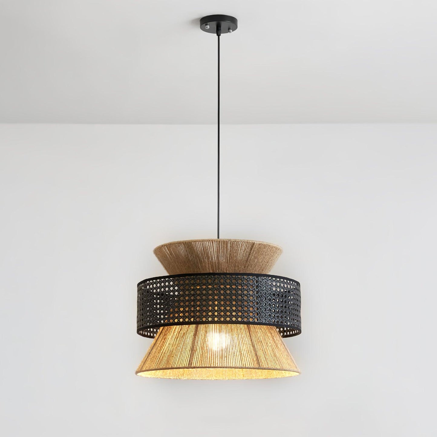 Woven Rattan Pendant Light with Adjustable Height | Natural Design for Cozy Kitchen Pendant Lighting 10