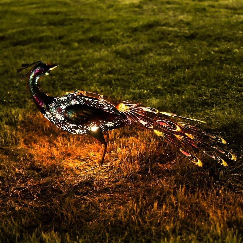 Solar Peacock Lawn Lamp