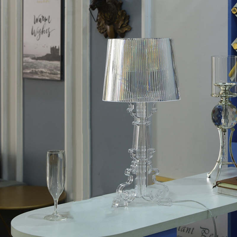 Kirsten Table Lamp Acrylic Transparent Black