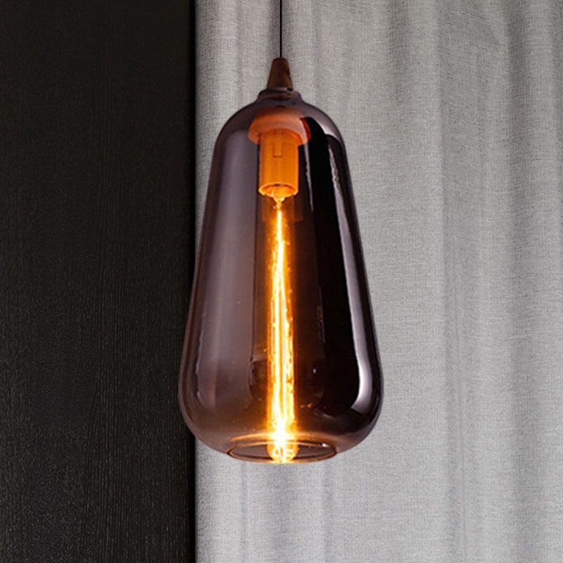 Hailie Amber Glass Pendant Light