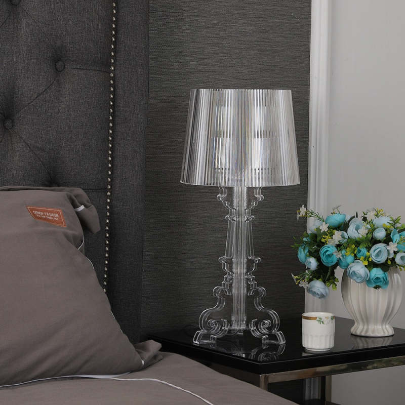 Kirsten Table Lamp Acrylic Transparent Black