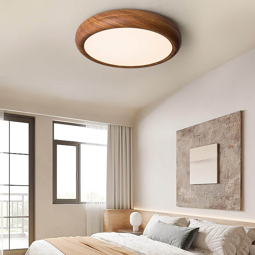 Muto Wood Grain Round Ceiling Light