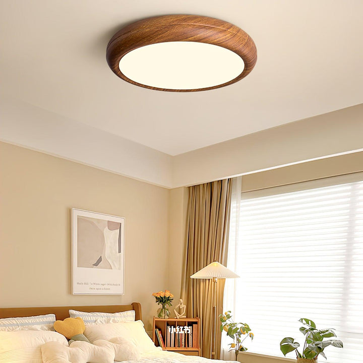 Muto Wood Grain Round Ceiling Light