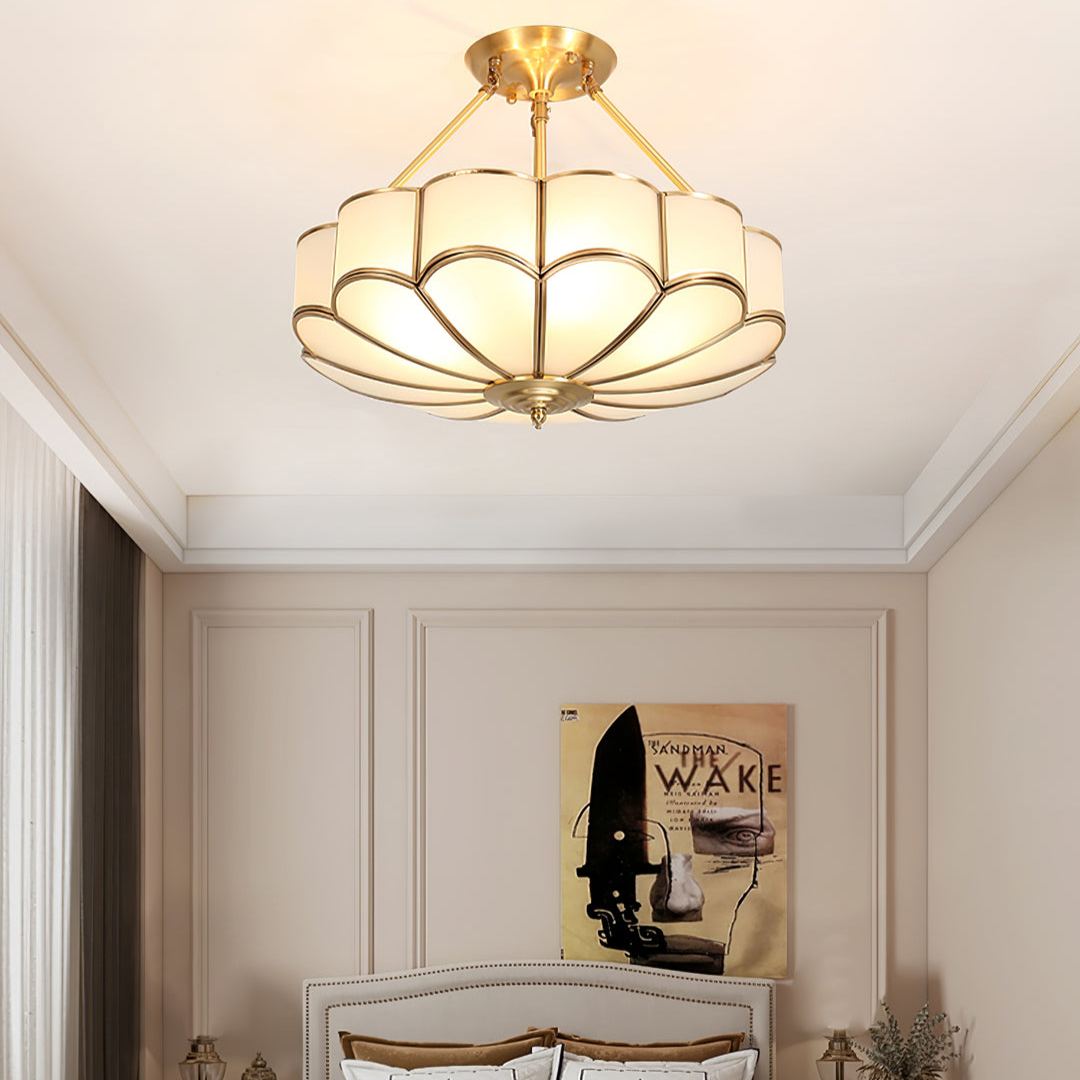 Alessio Flower Shape Glass Ceiling Light