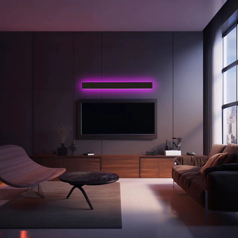 Edge Black Minimalist Linear Outdoor Wall Light