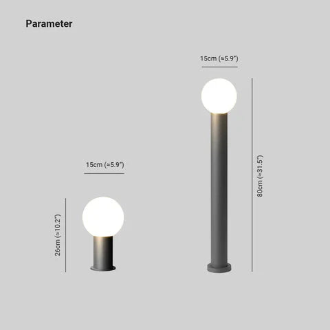 Ray Frosted LED Outdoor Path Light | 26/80cm