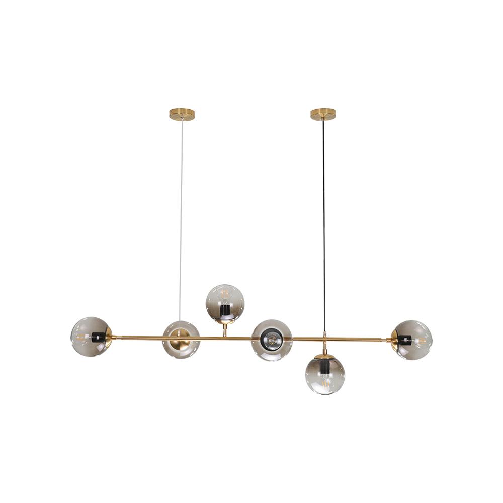 6-Light Gradient Glass Globe Chandelier