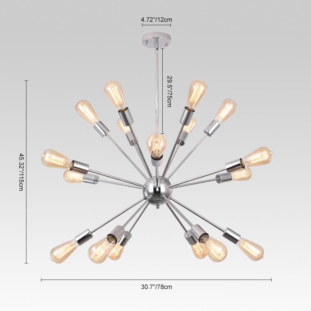 18-Light Chrome Sputnik Chandelier