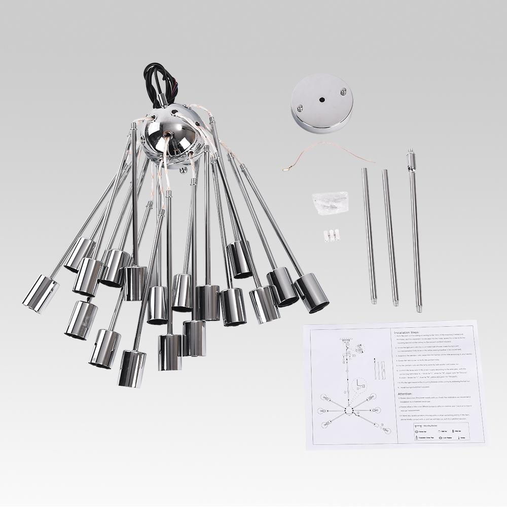 18-Light Chrome Sputnik Chandelier