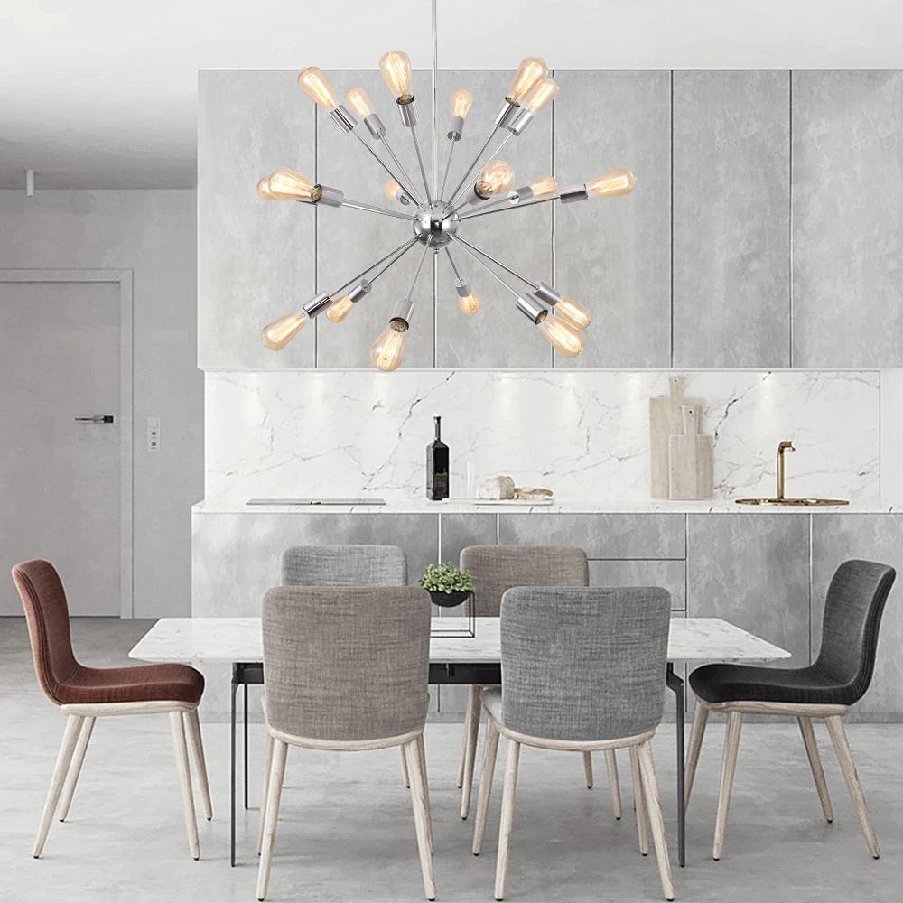 18-Light Chrome Sputnik Chandelier