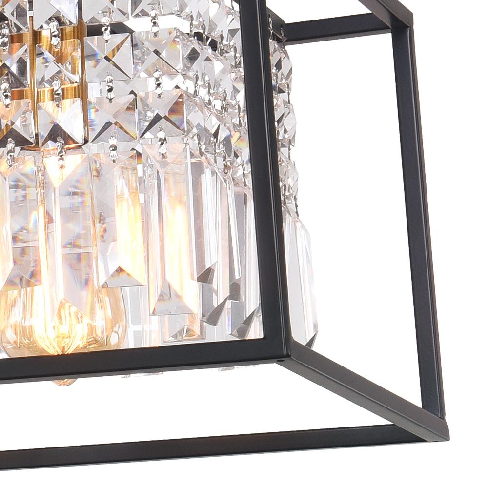 5-Light Crystal Rectangular Chandelier
