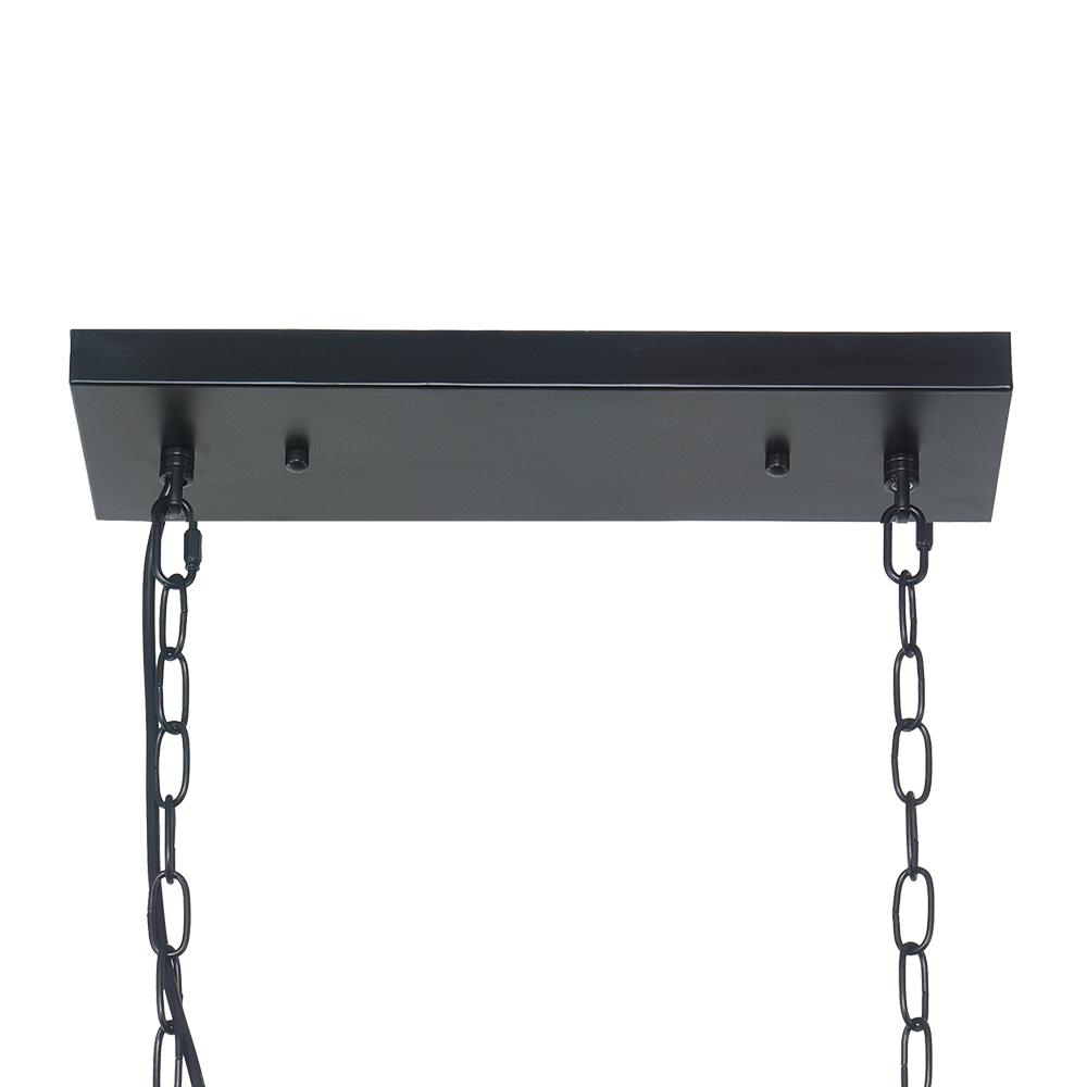 5-Light Crystal Rectangular Chandelier
