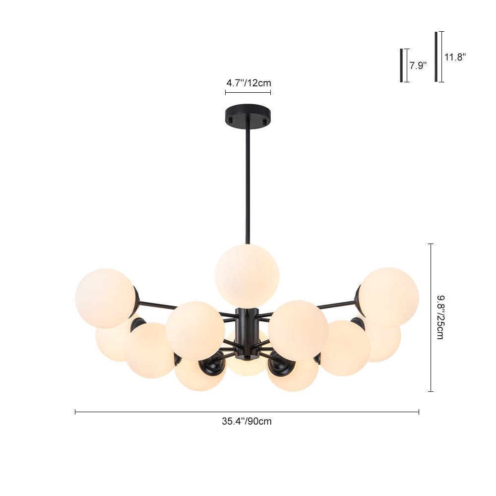 12-Light Bubble Sputnik Chandelier | 2 Colours