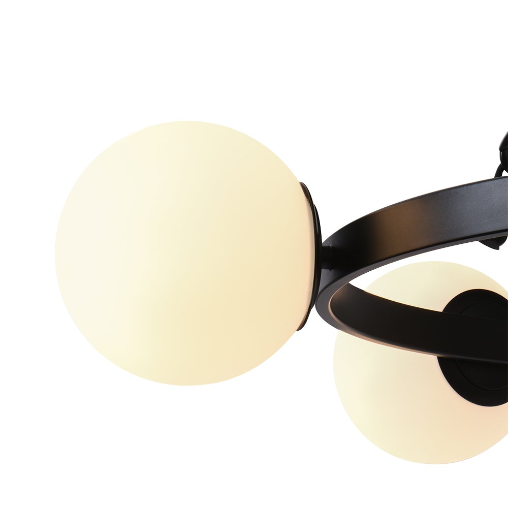 5-Light Black Bubble Chandelier