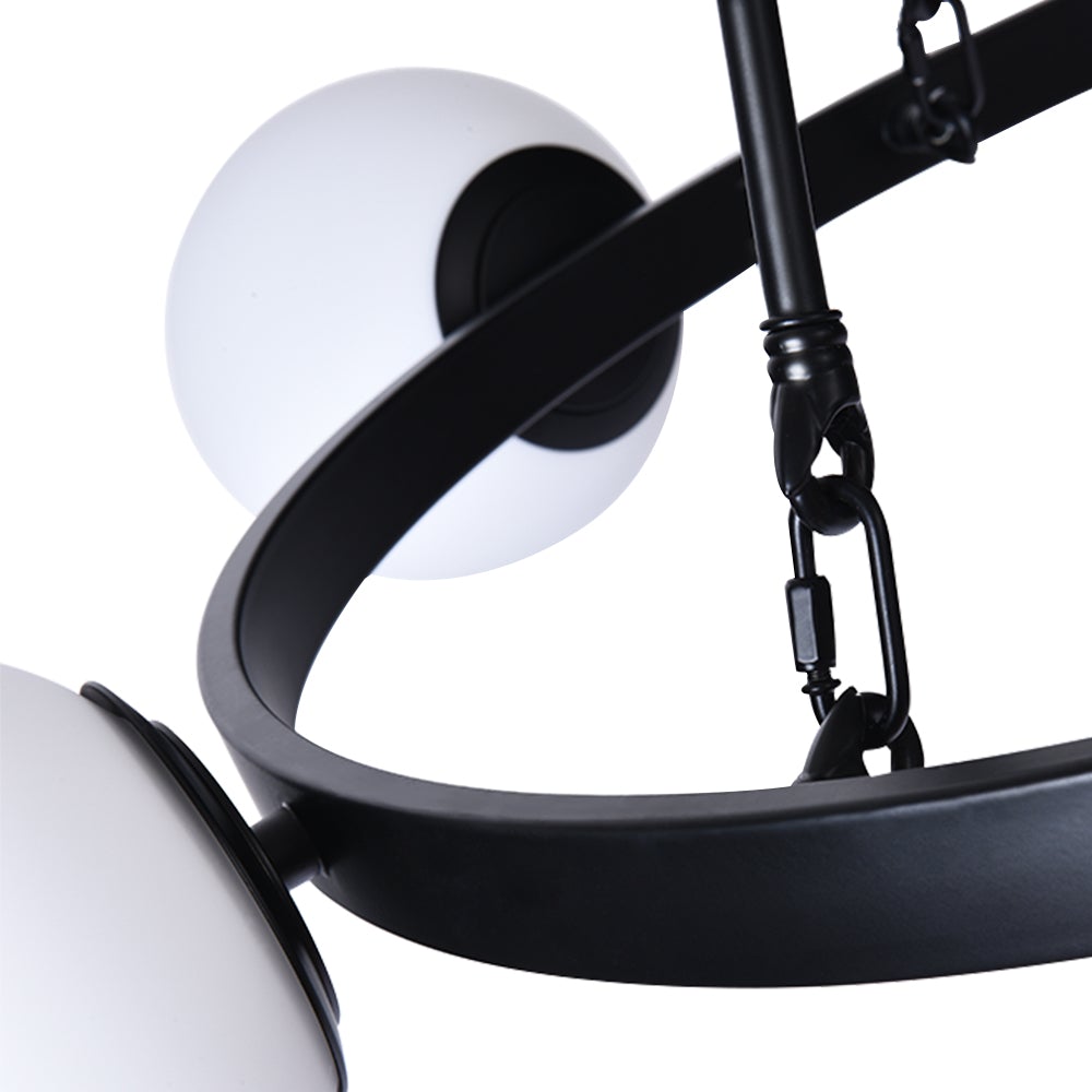 5-Light Black Bubble Chandelier