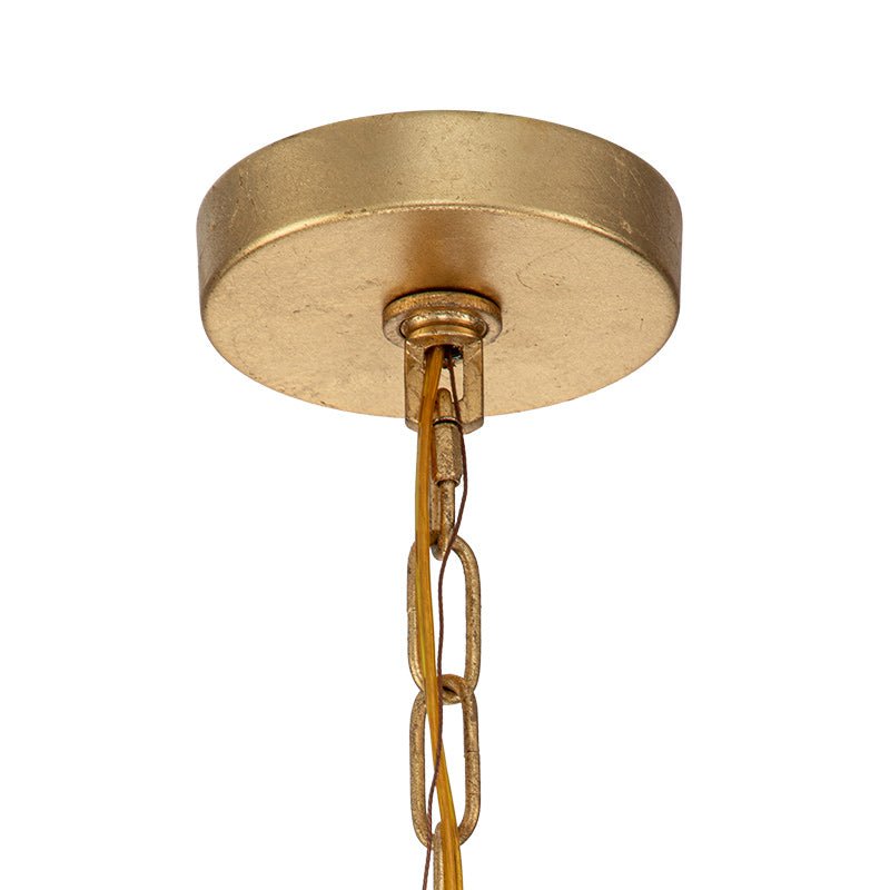 6-Light Gold Crystal Ball Chandelier