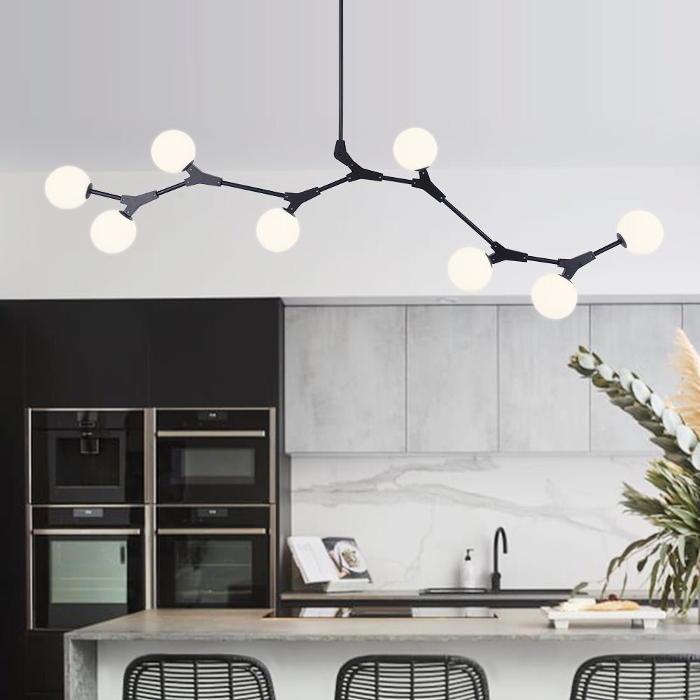 8-Light Branch Globe Chandelier | 2 Colours