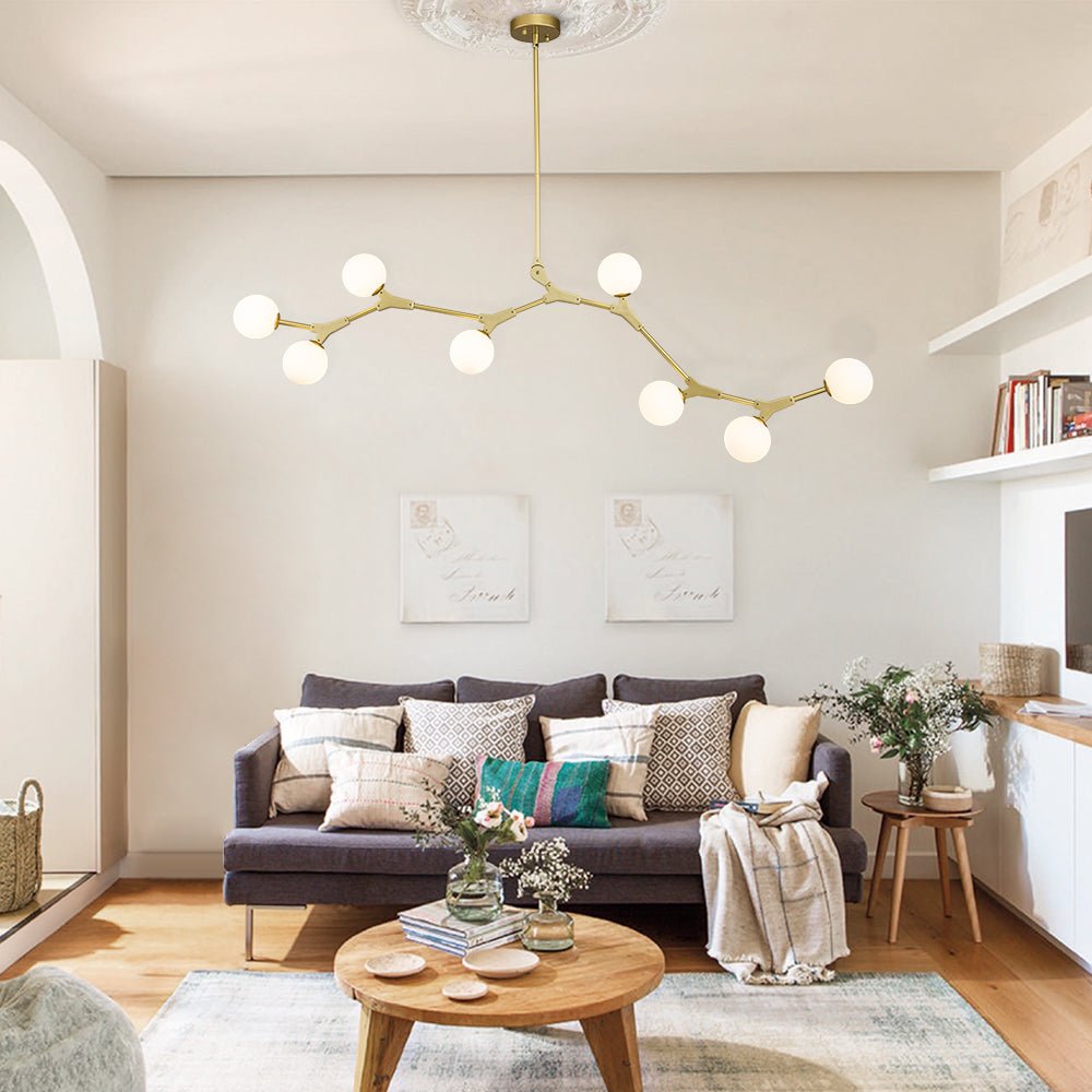 8-Light Branch Globe Chandelier | 2 Colours