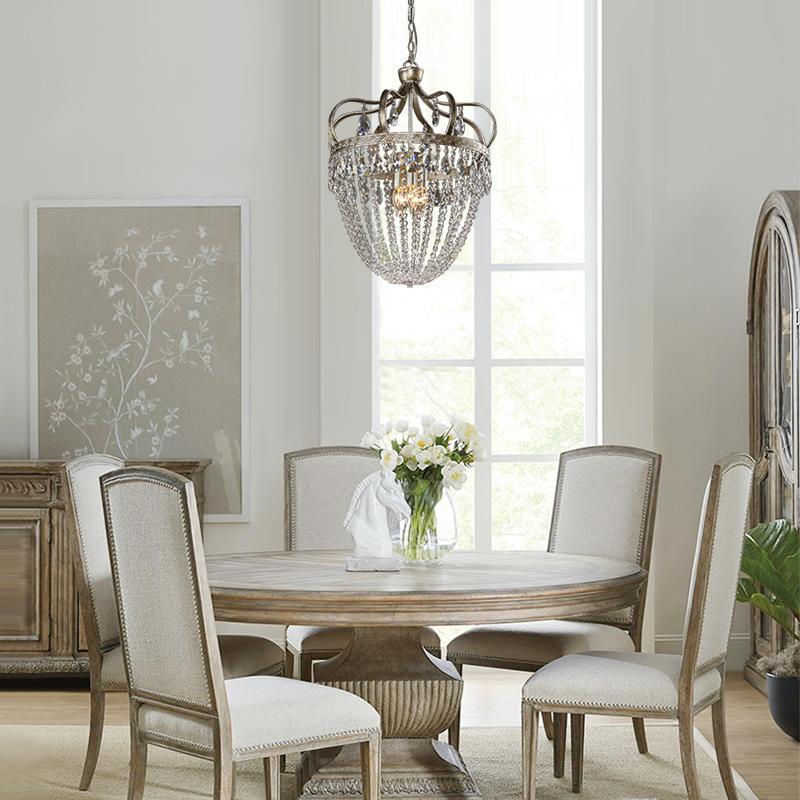 5-Light Silver Crystal Crown Chandelier