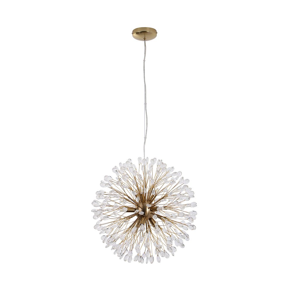 9-Light Floral Crystal Dandelion Chandelier