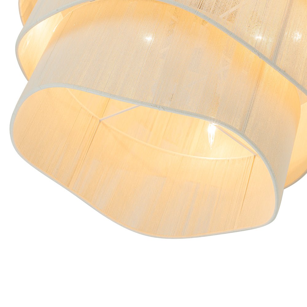 6-Light Boho Rope Tiered Drum Chandelier