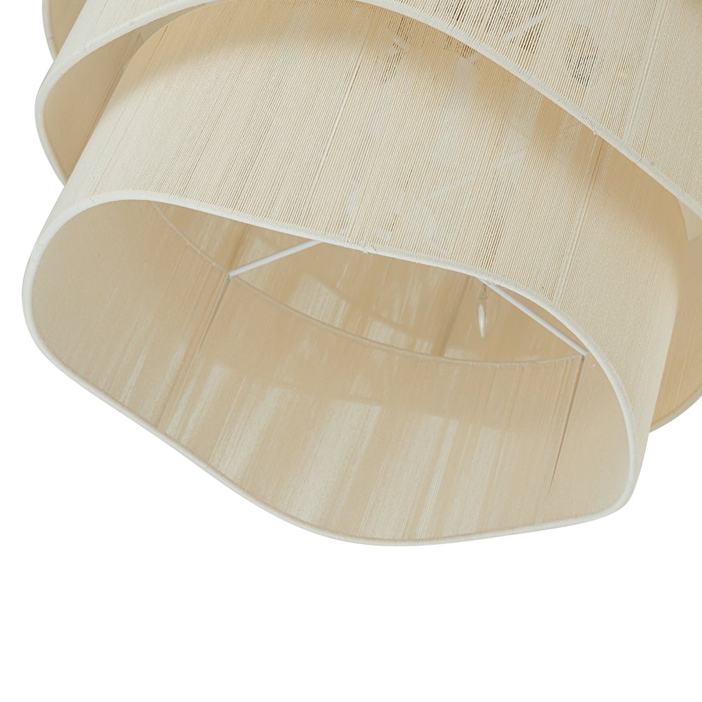 6-Light Boho Rope Tiered Drum Chandelier