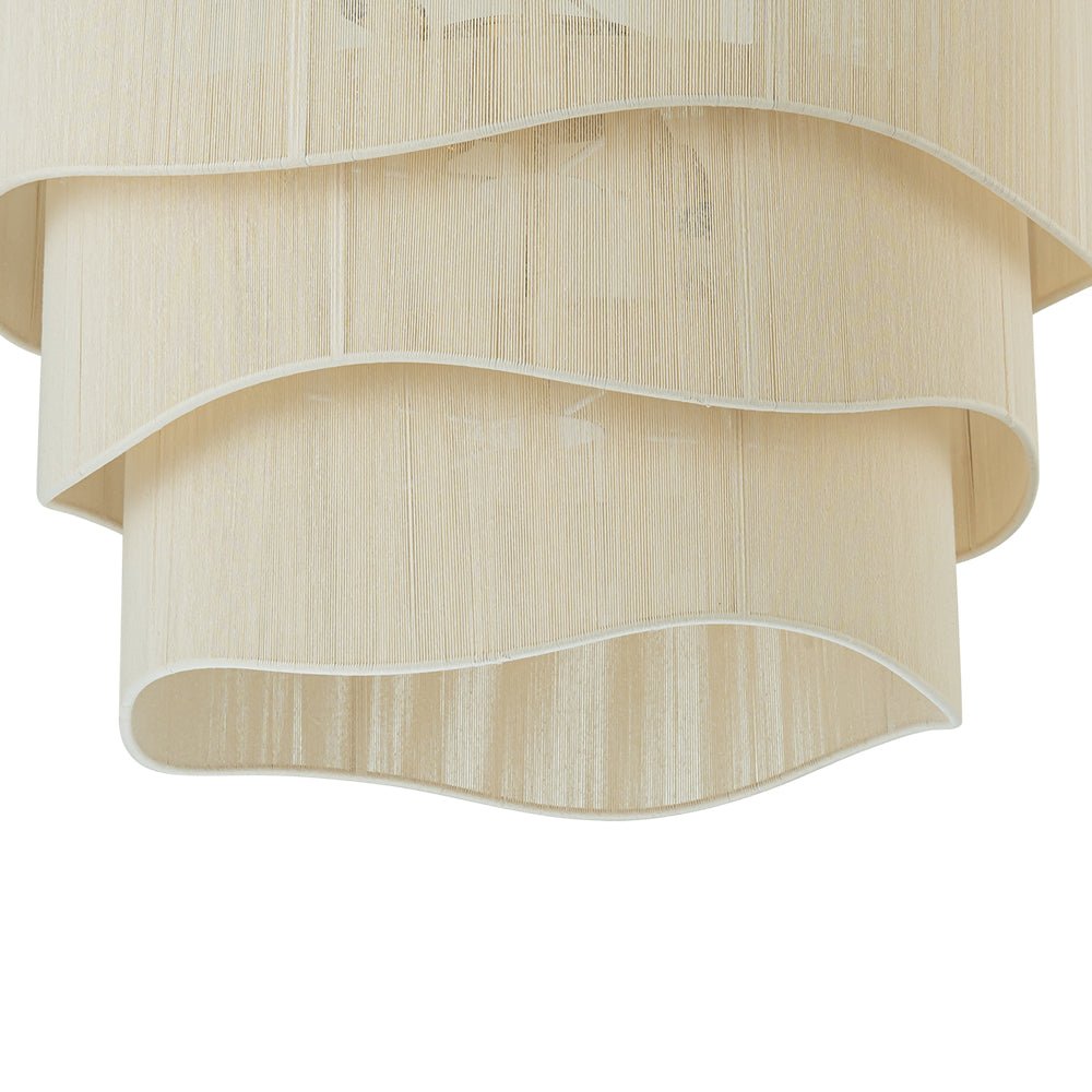 6-Light Boho Rope Tiered Drum Chandelier