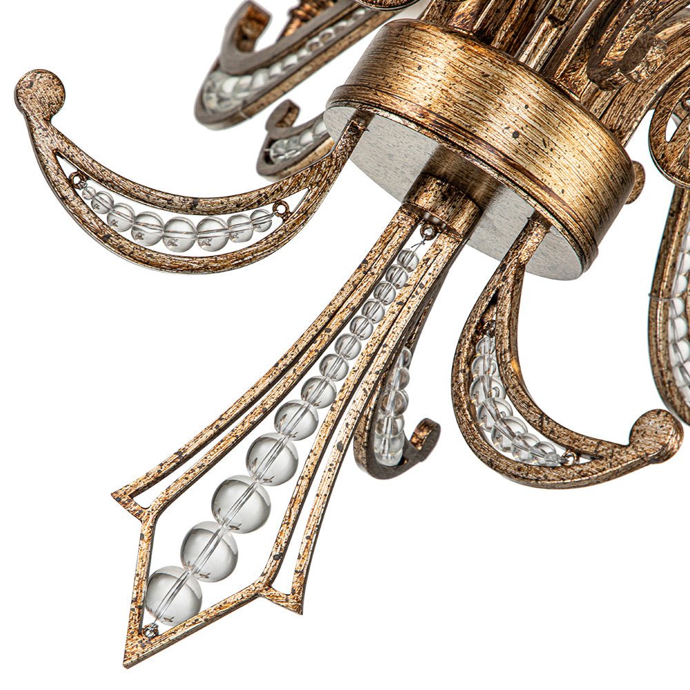 6-Light French Candle Style Crystal Chandelier
