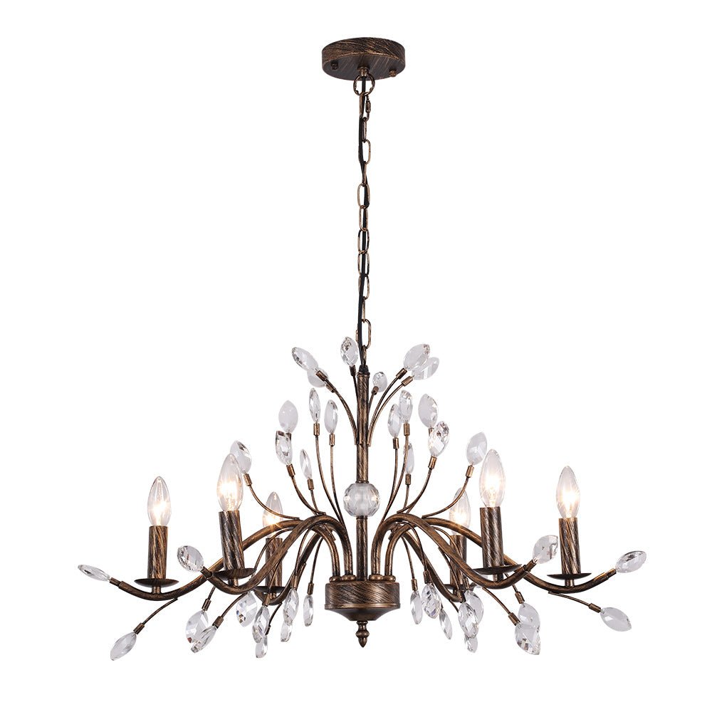 French Crystal Candle Chandelier | 2 Sizes