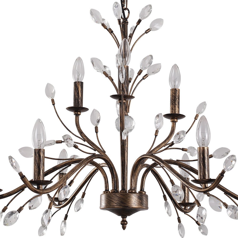 French Crystal Candle Chandelier | 2 Sizes