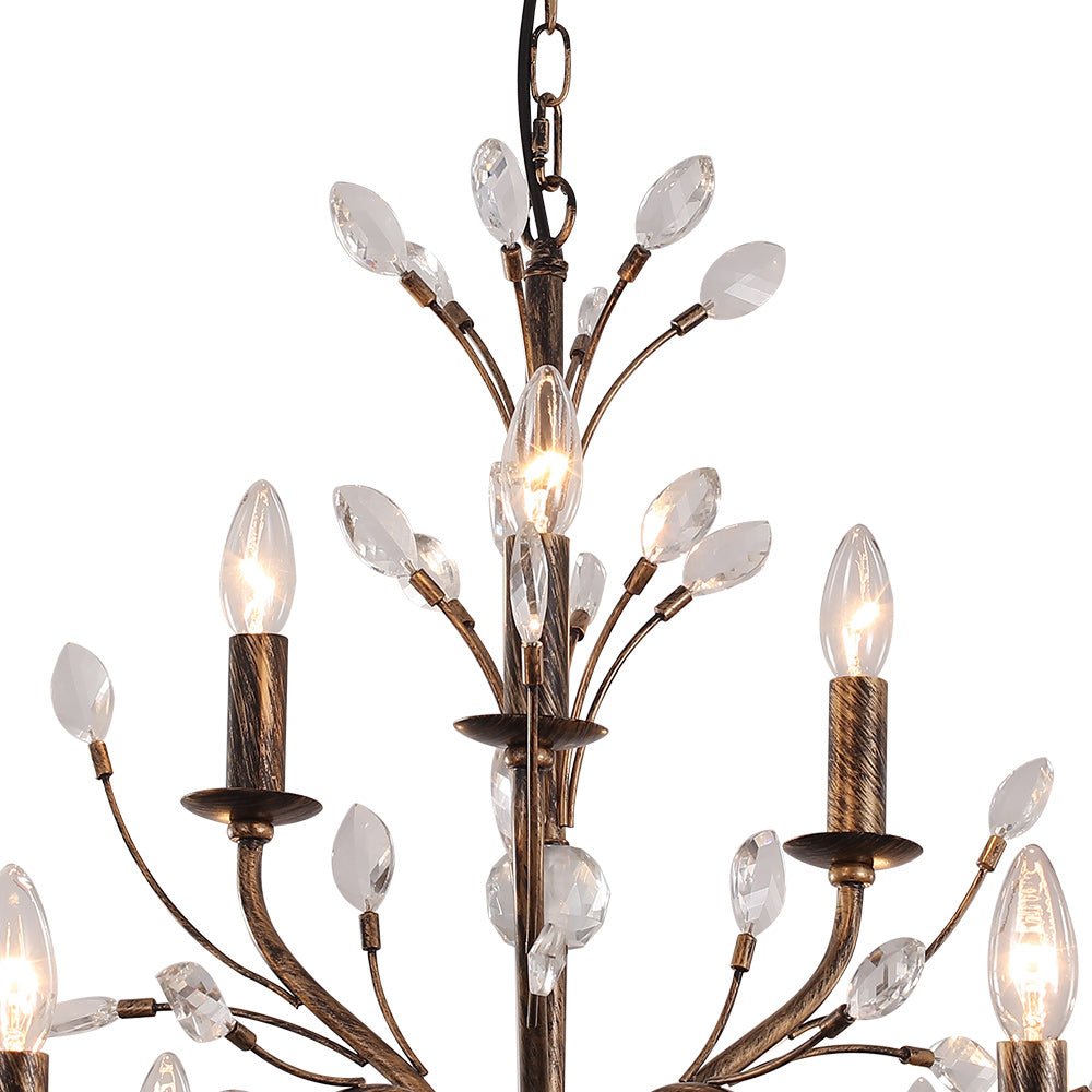 French Crystal Candle Chandelier | 2 Sizes