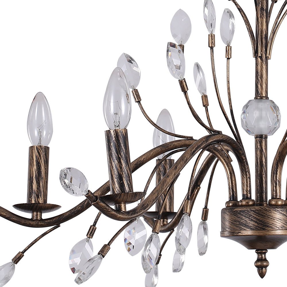 French Crystal Candle Chandelier | 2 Sizes