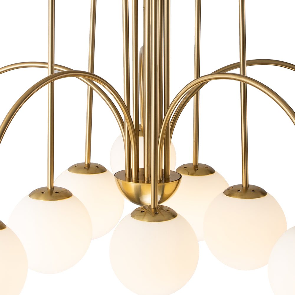 10-Light Curved Arm Bubble Chandelier | 3 Colours