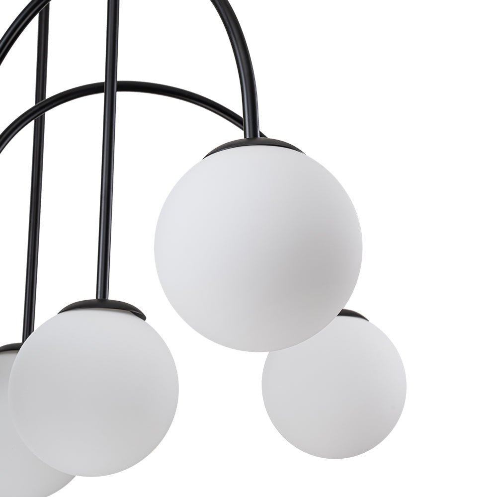 10-Light Curved Arm Bubble Chandelier | 3 Colours